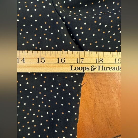 H&M Black Polka Dot Mini Dress Bell Sleeve Size 4 - Picture 9 of 10
